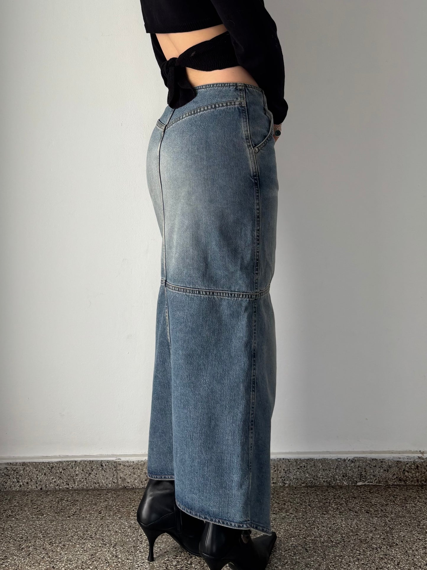 Benetton maxi denim skirt