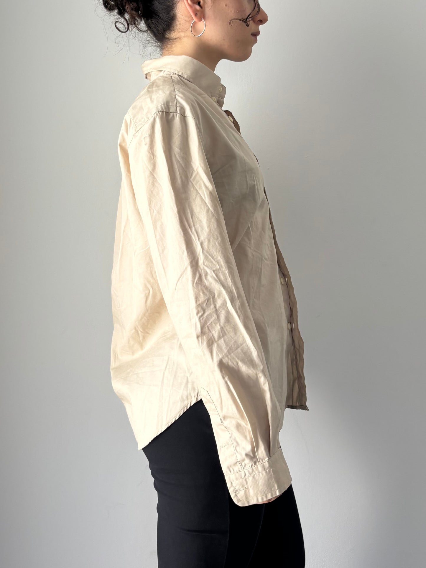Ralph Lauren beige button up shirt
