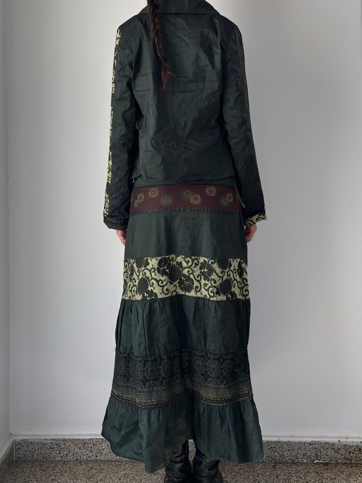 Green blazer & skirt set