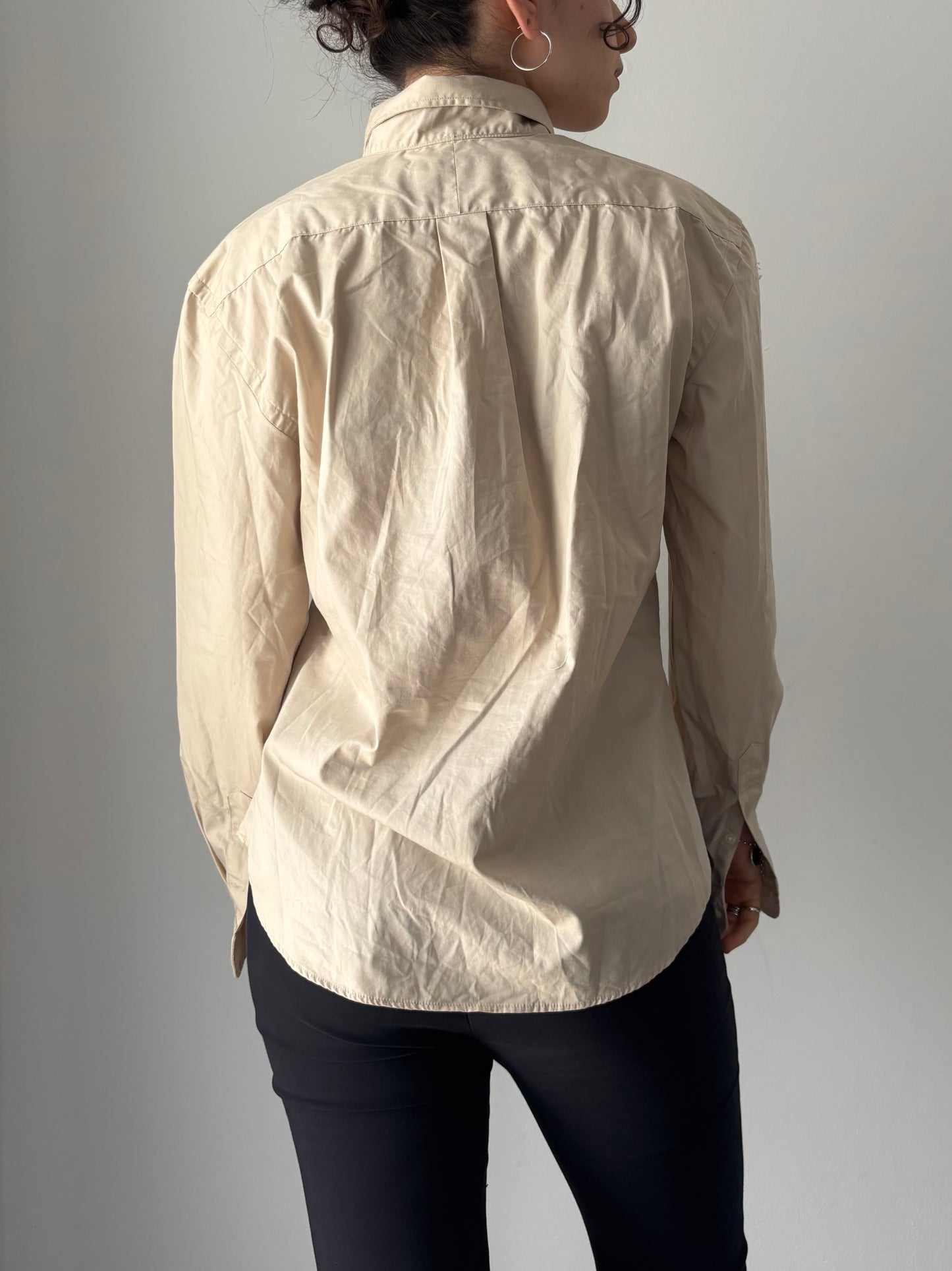 Ralph Lauren beige button up shirt