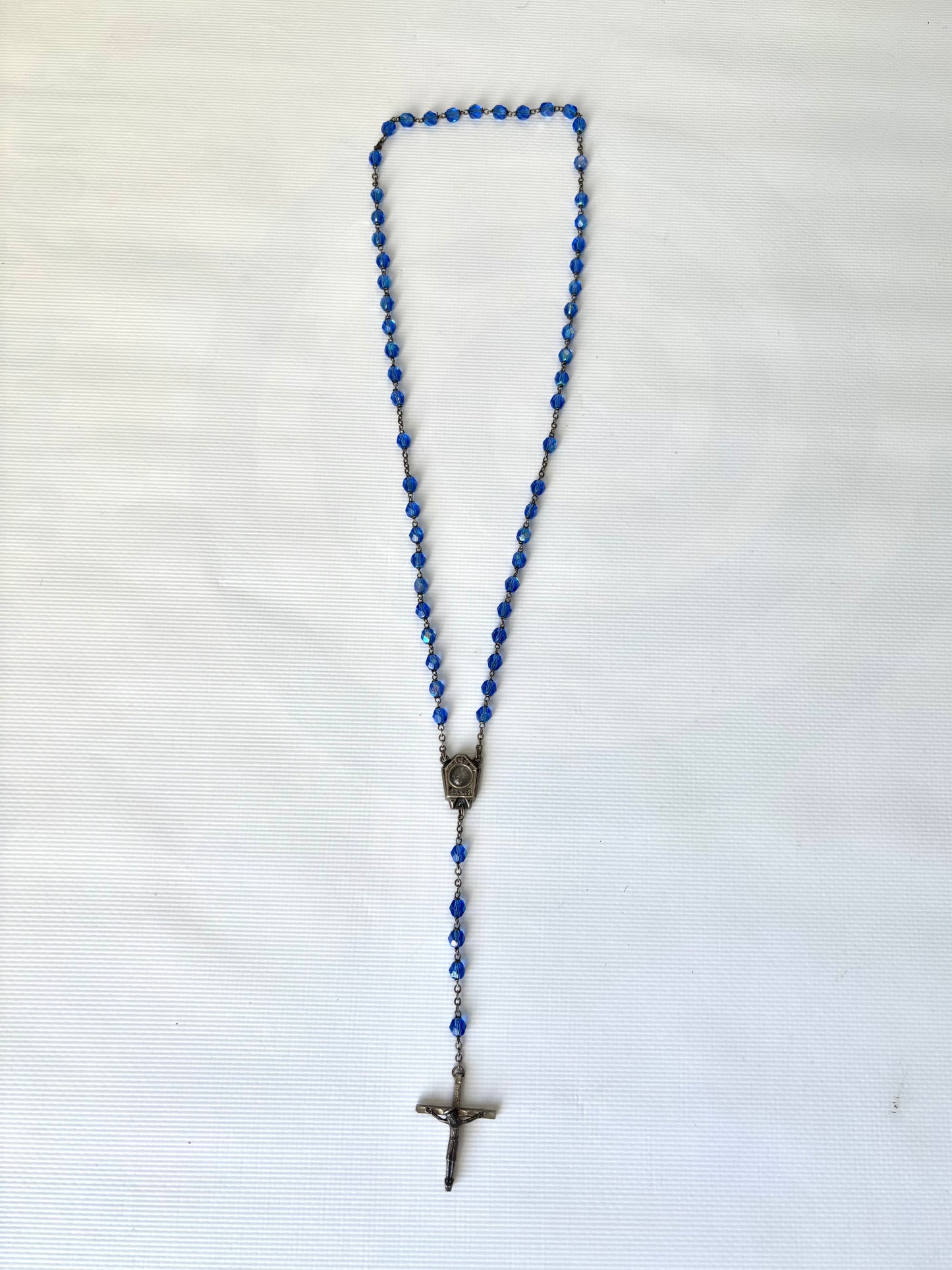Italian Rosary with blue beads