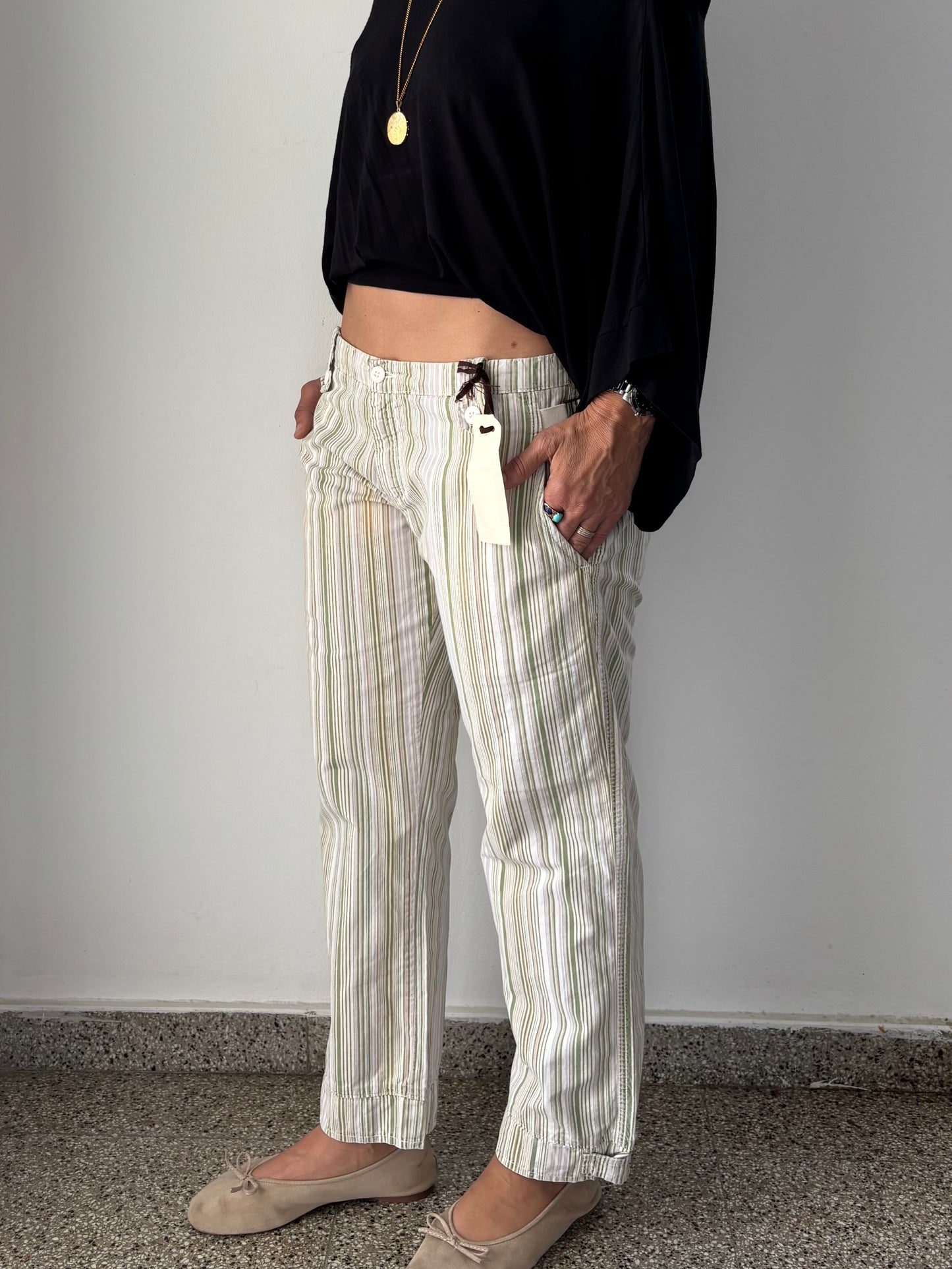 Dead Stock white striped pants