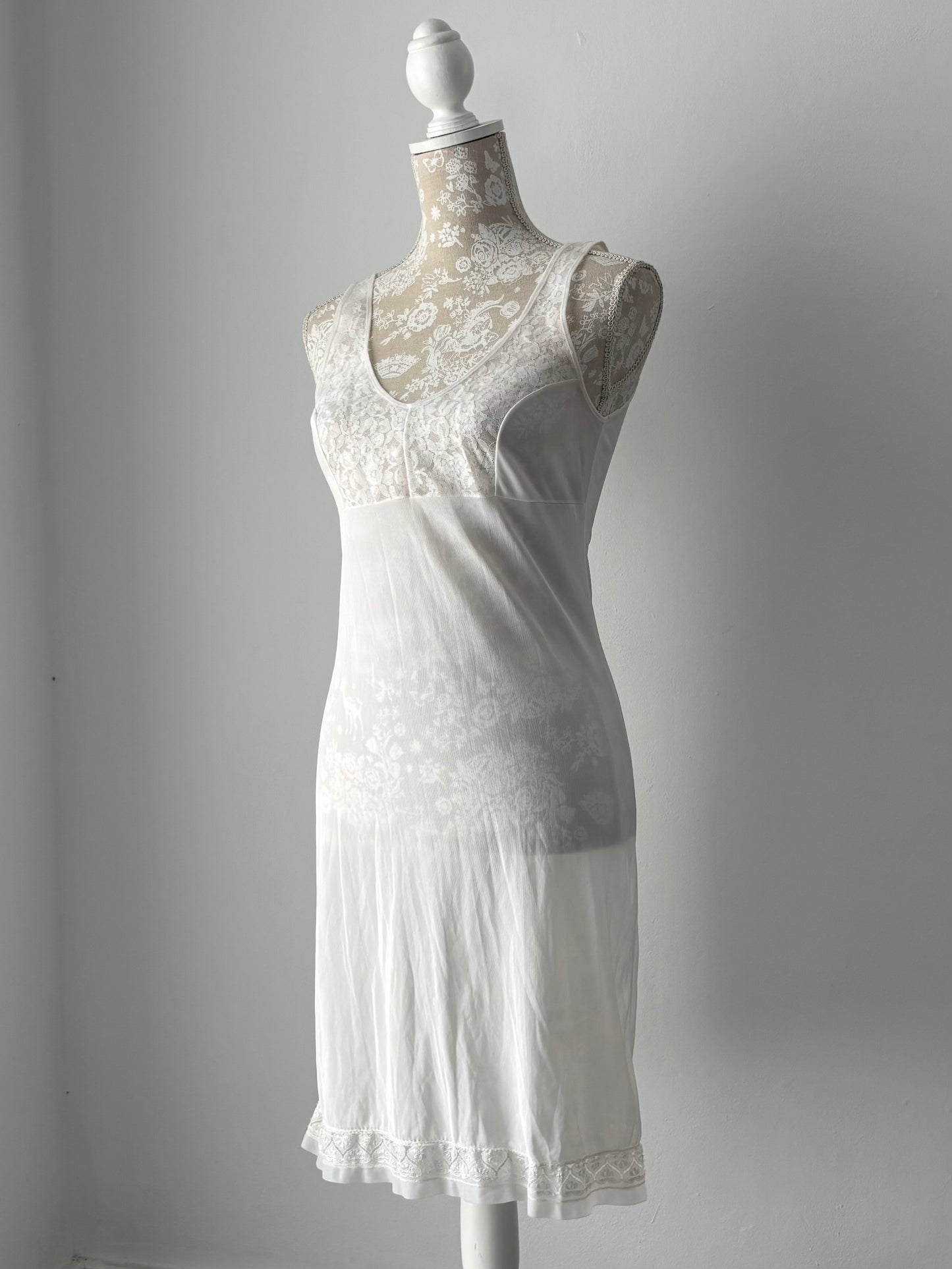 White vintage slip dress