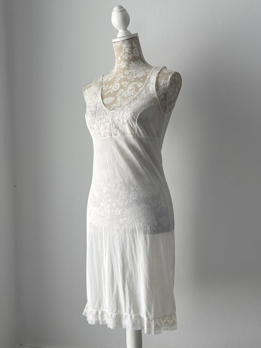 White vintage slip dress