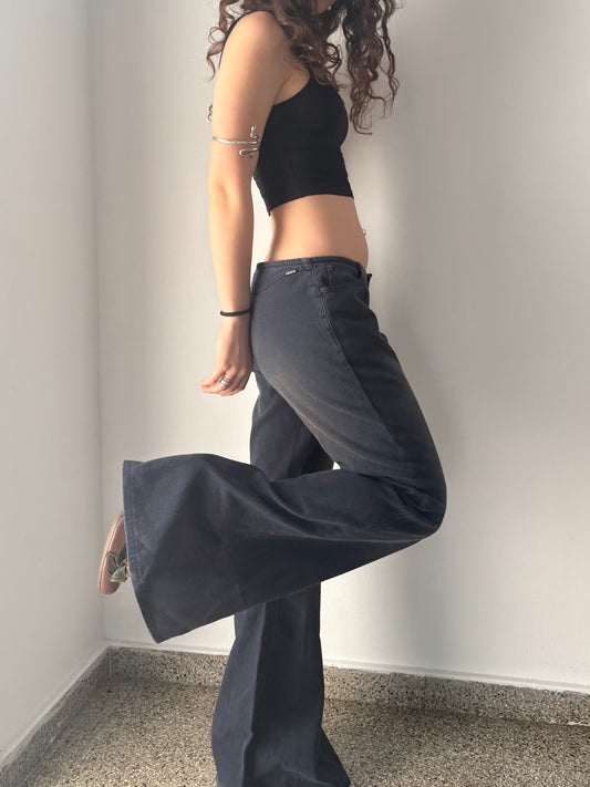 Blue bell bottom pants
