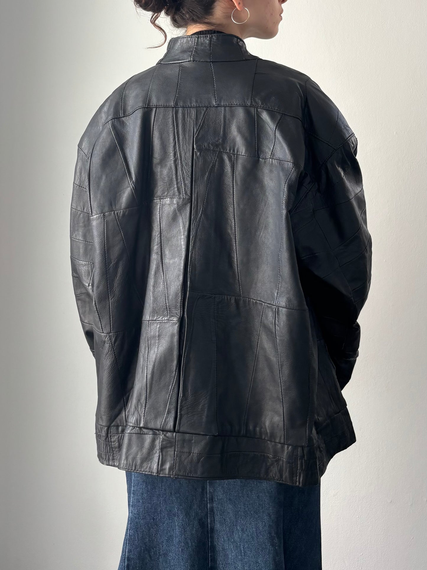 Vintage black leather jacket