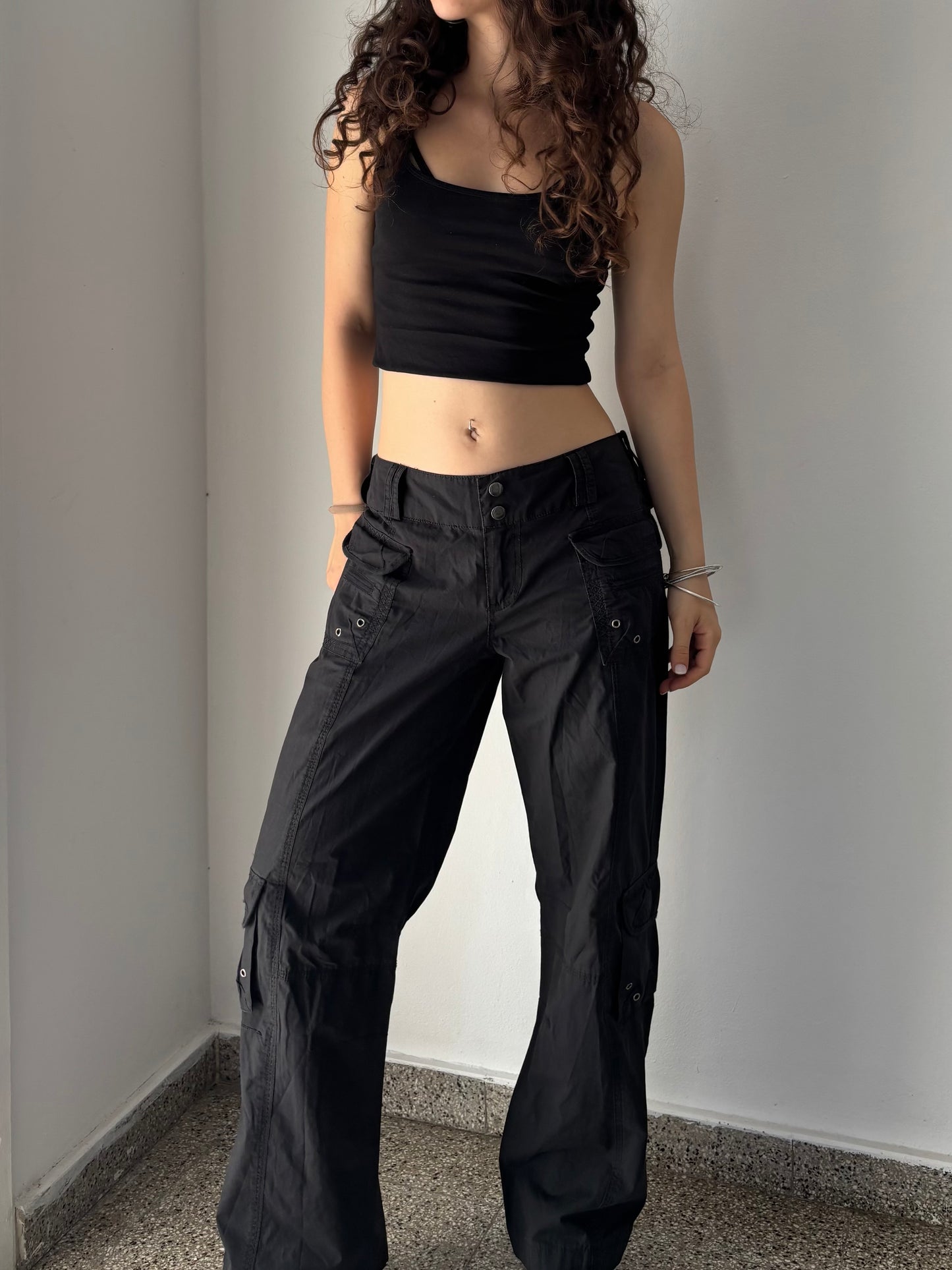 Black cargo pants