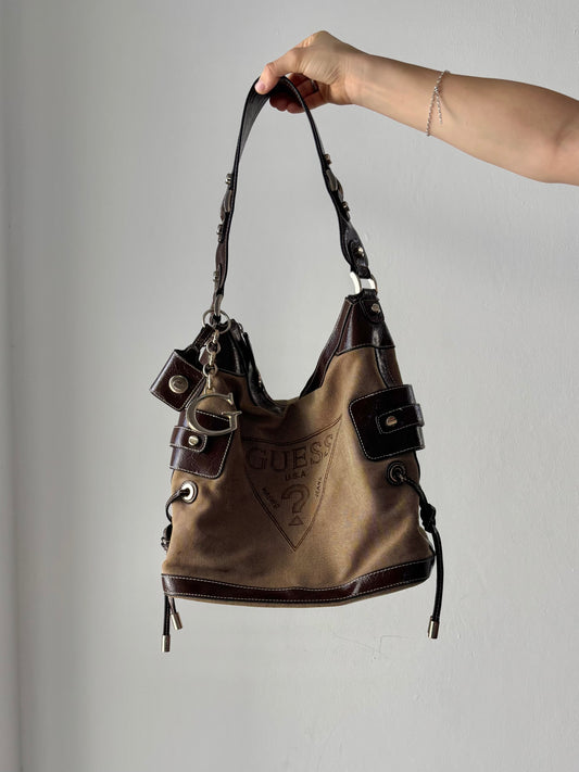 Vintage Guess monogram canvas bag