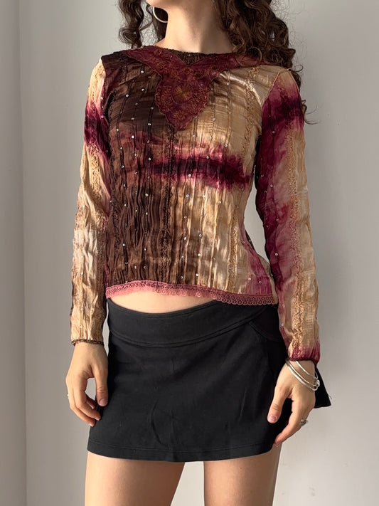 Tie dye long sleeve top