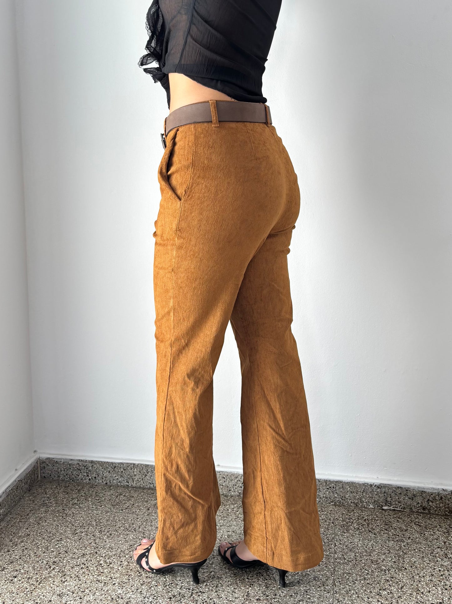 Brown high waist bell bottoms