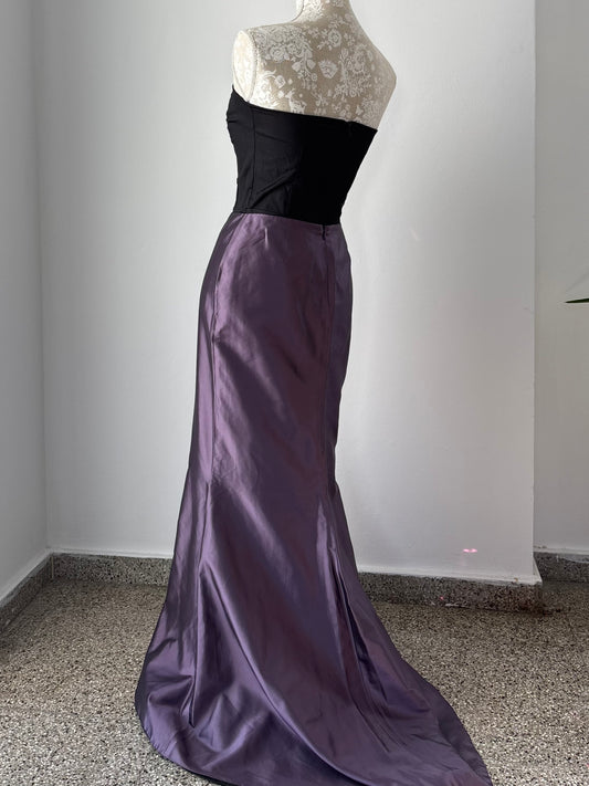 Blumarine purple silk mermaid skirt