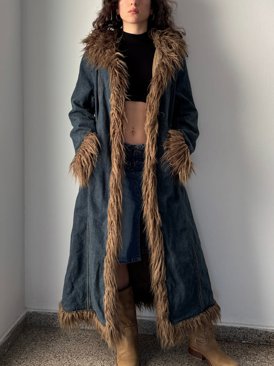 Dorothy Perkins denim afghan coat