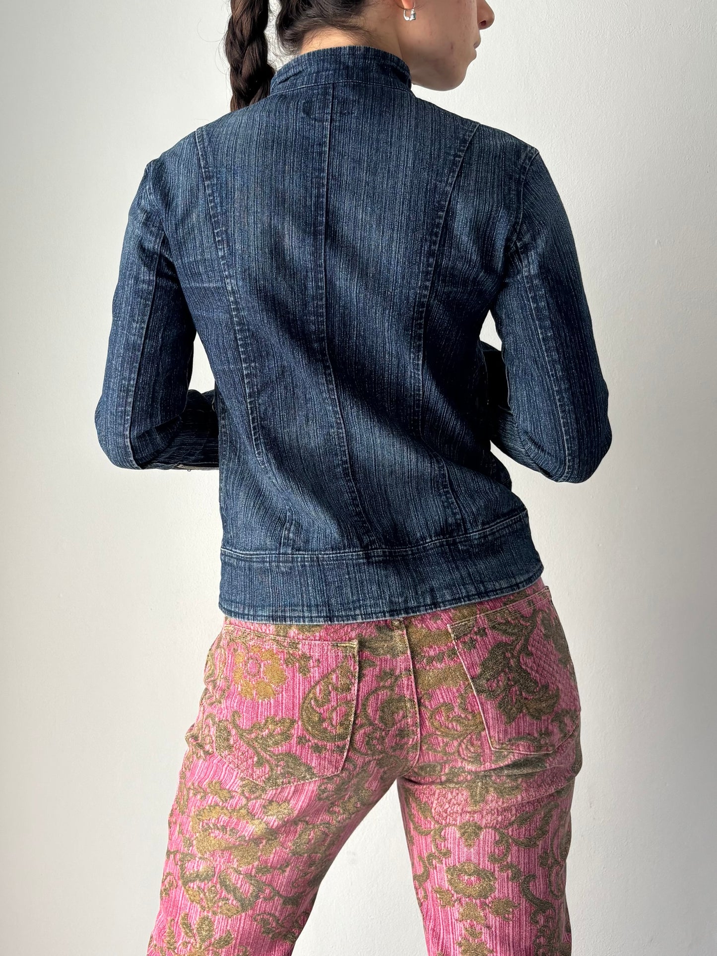 Y2K dark wash denim jacket