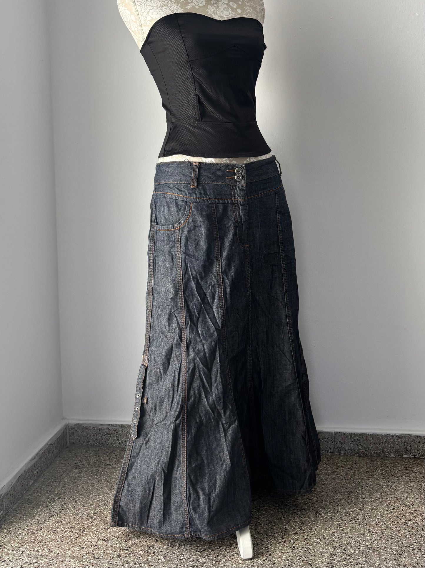 Jean maxi skirt