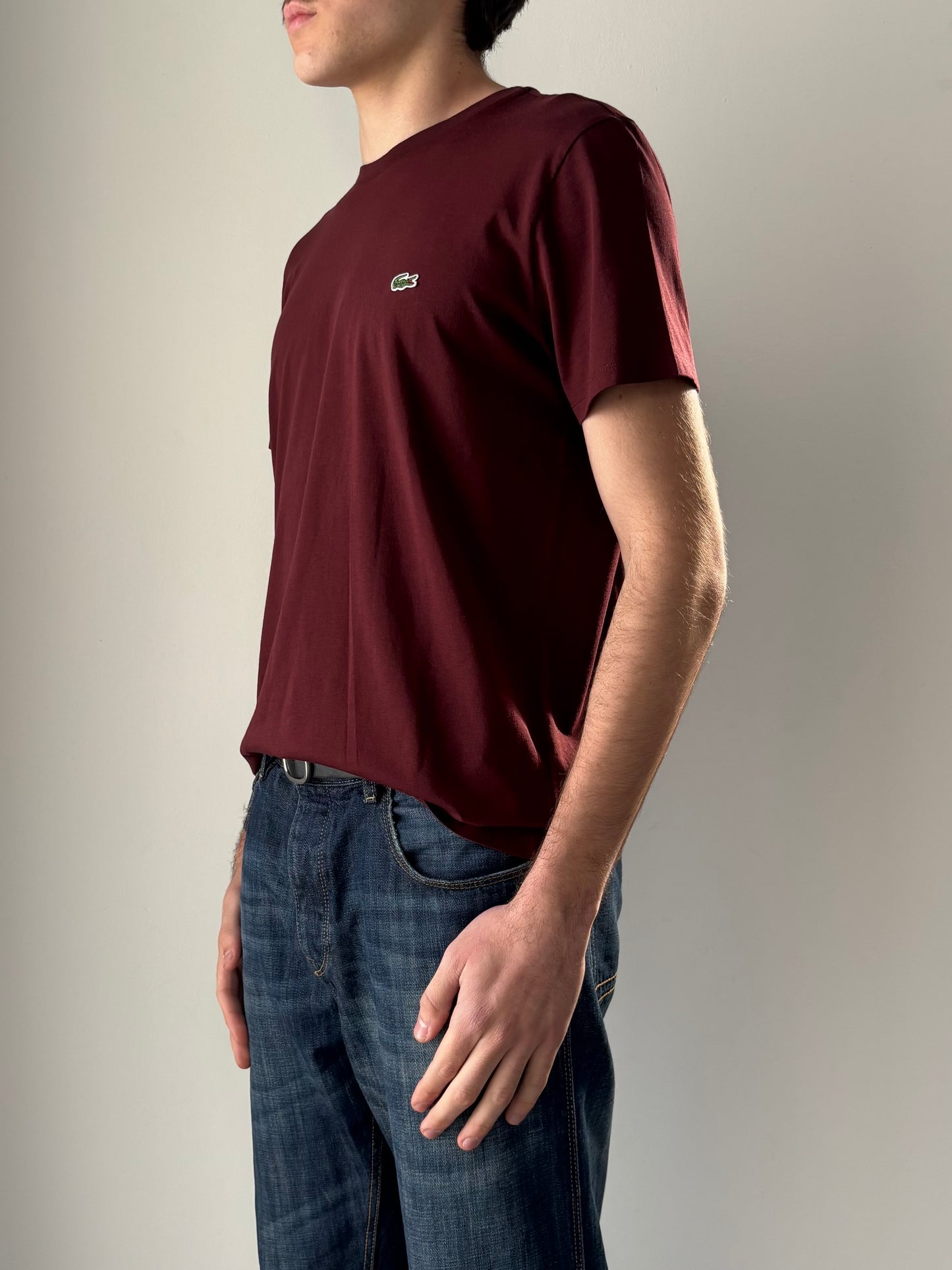 Lacoste burgundy t-shirt