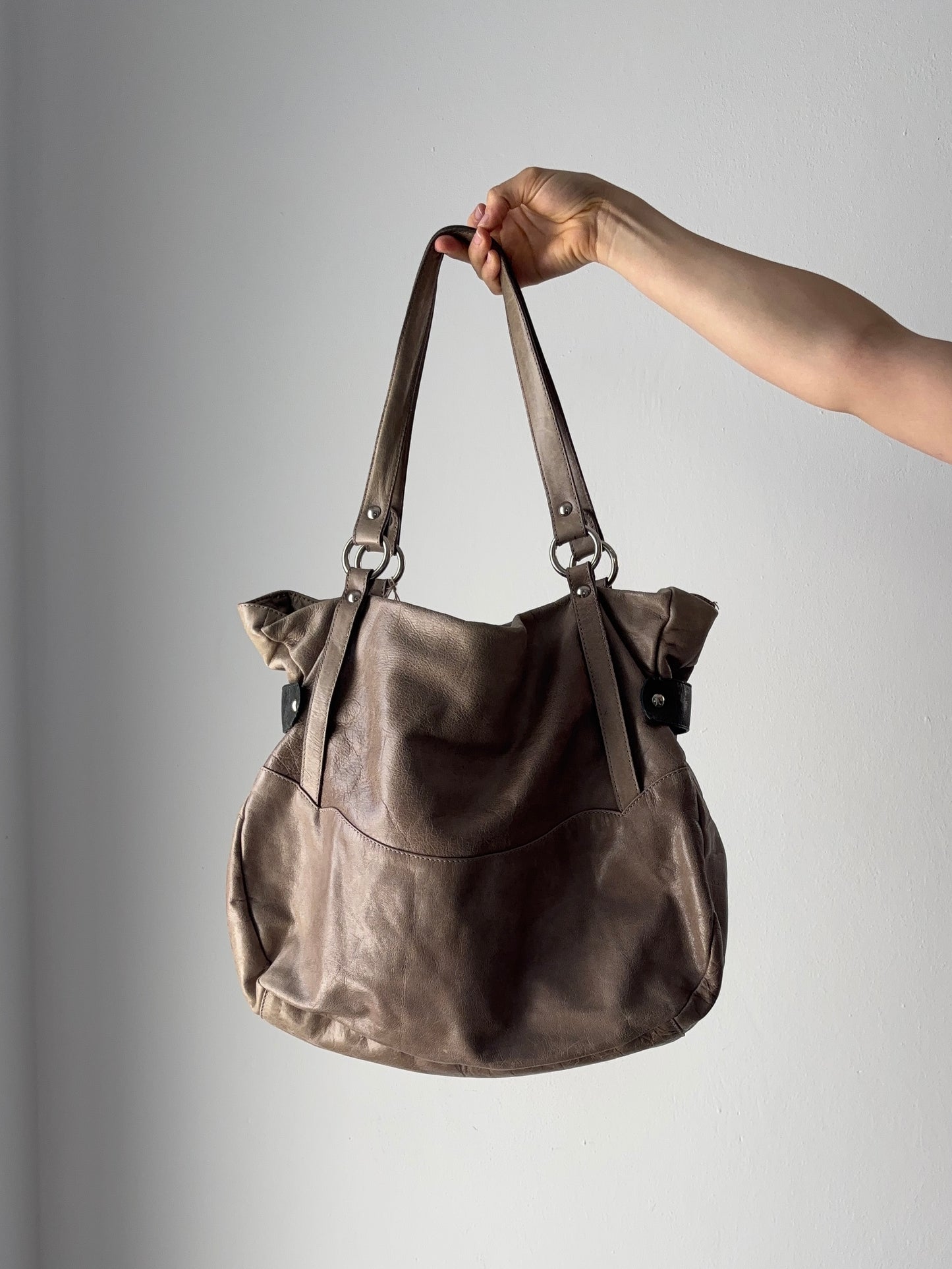 Italian leather shoulder bag
