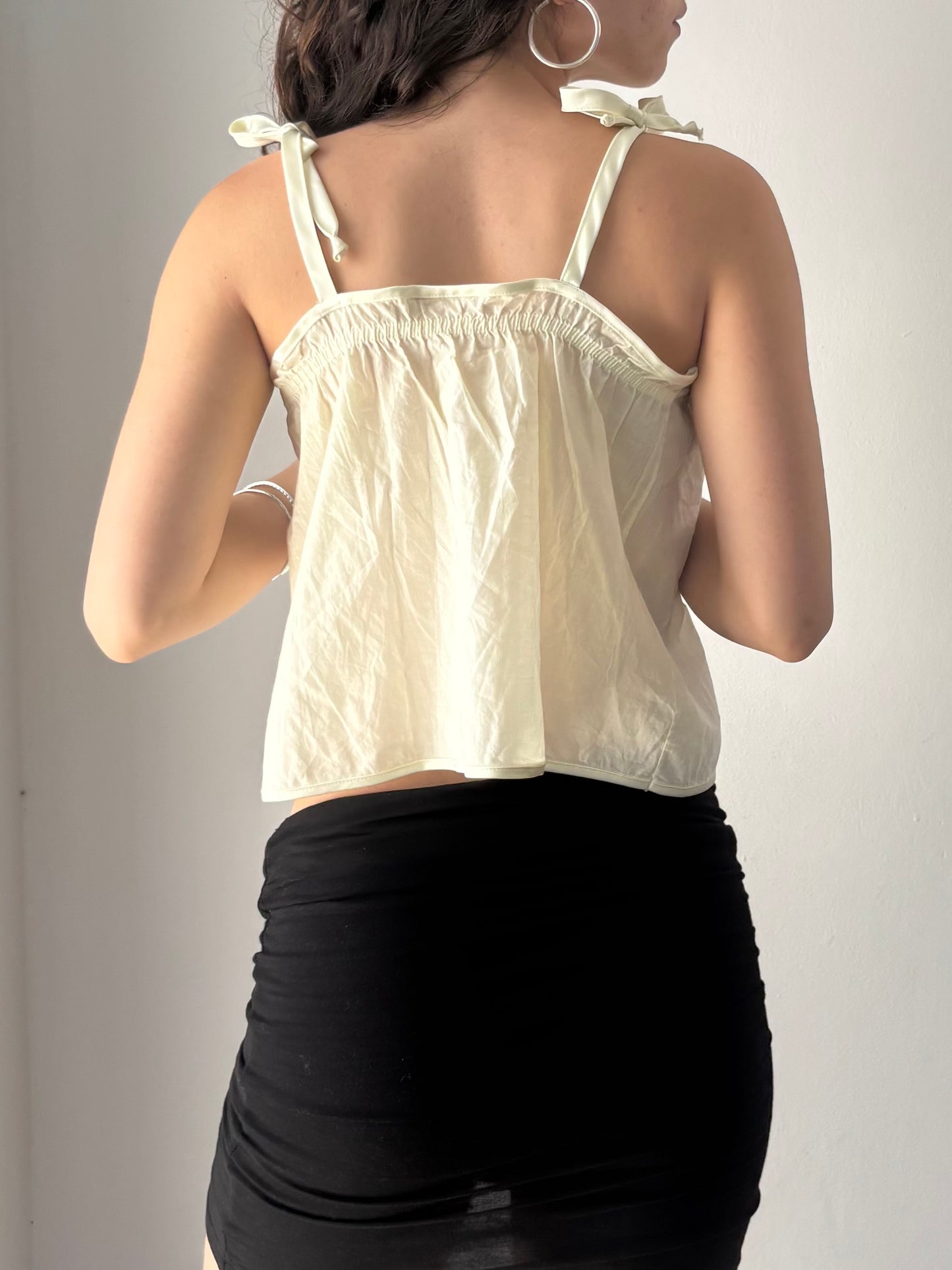 Yellow baby doll cami top