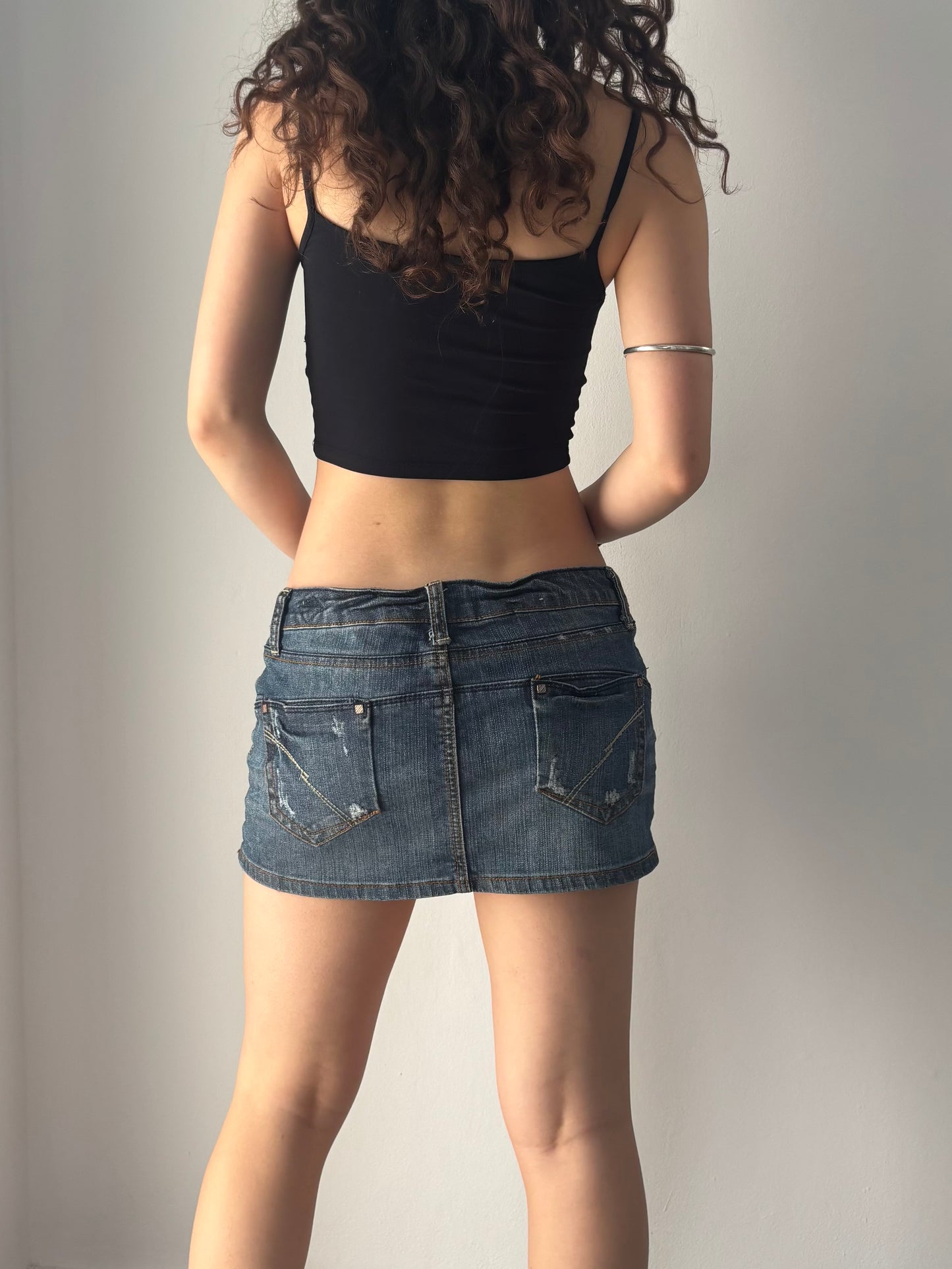 Jean mini skirt