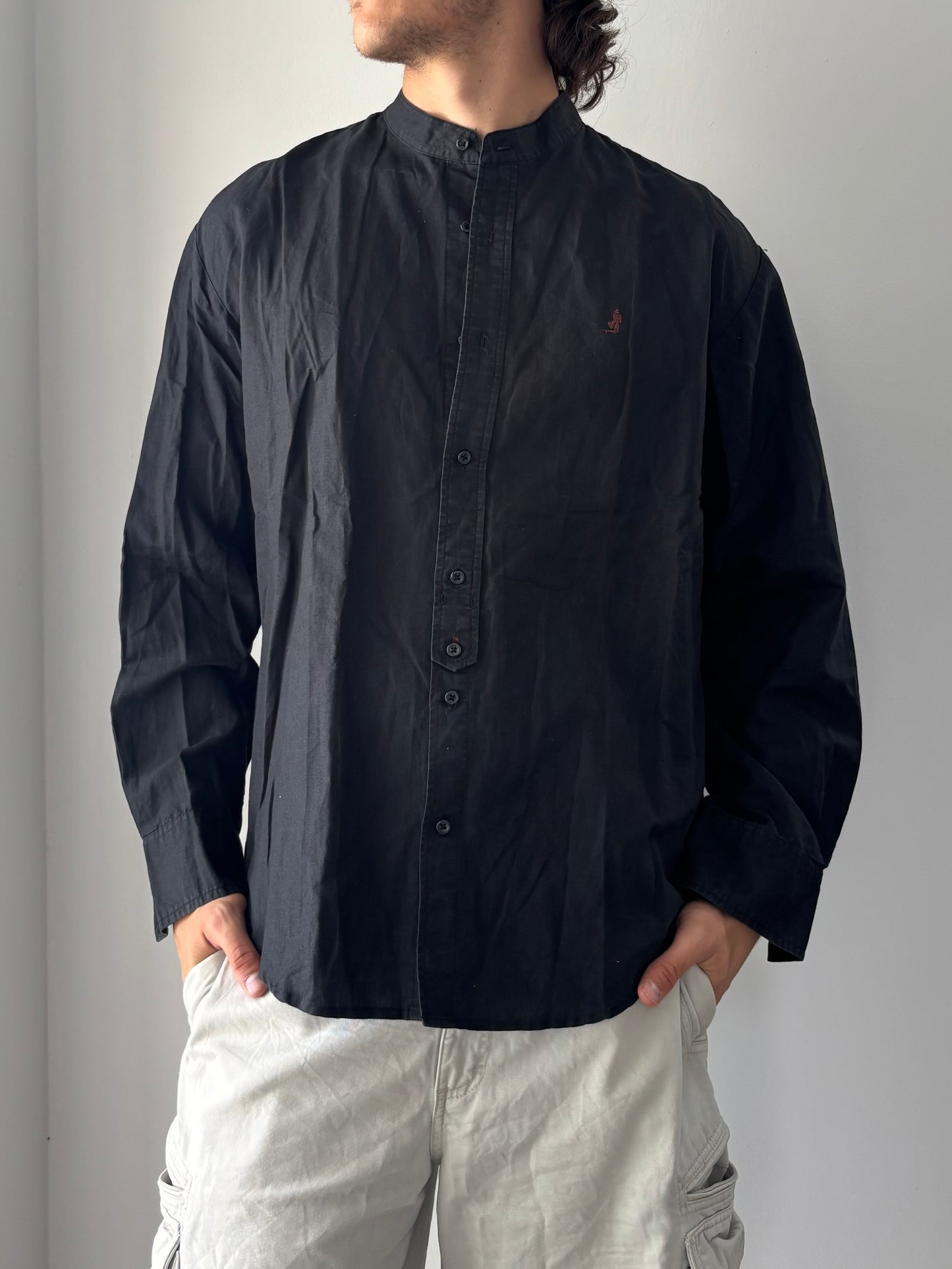 Black Marlboro Classics high neck shirt