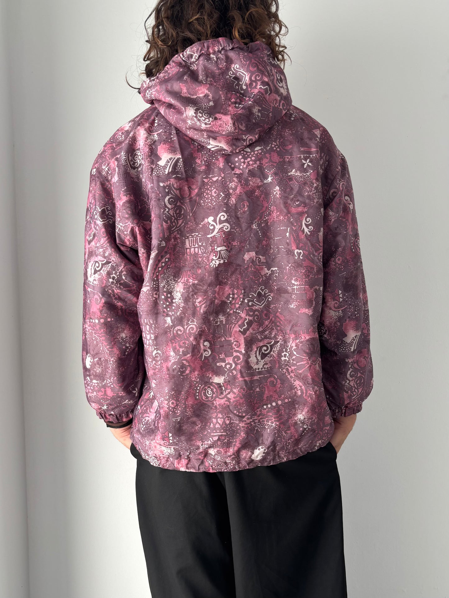 Vintage purple puffer & fleece jacket