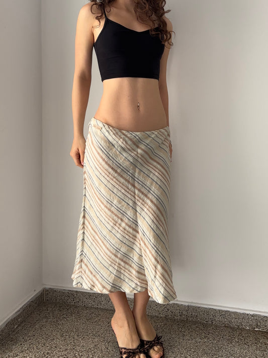 Marlboro Classics strip midi skirt