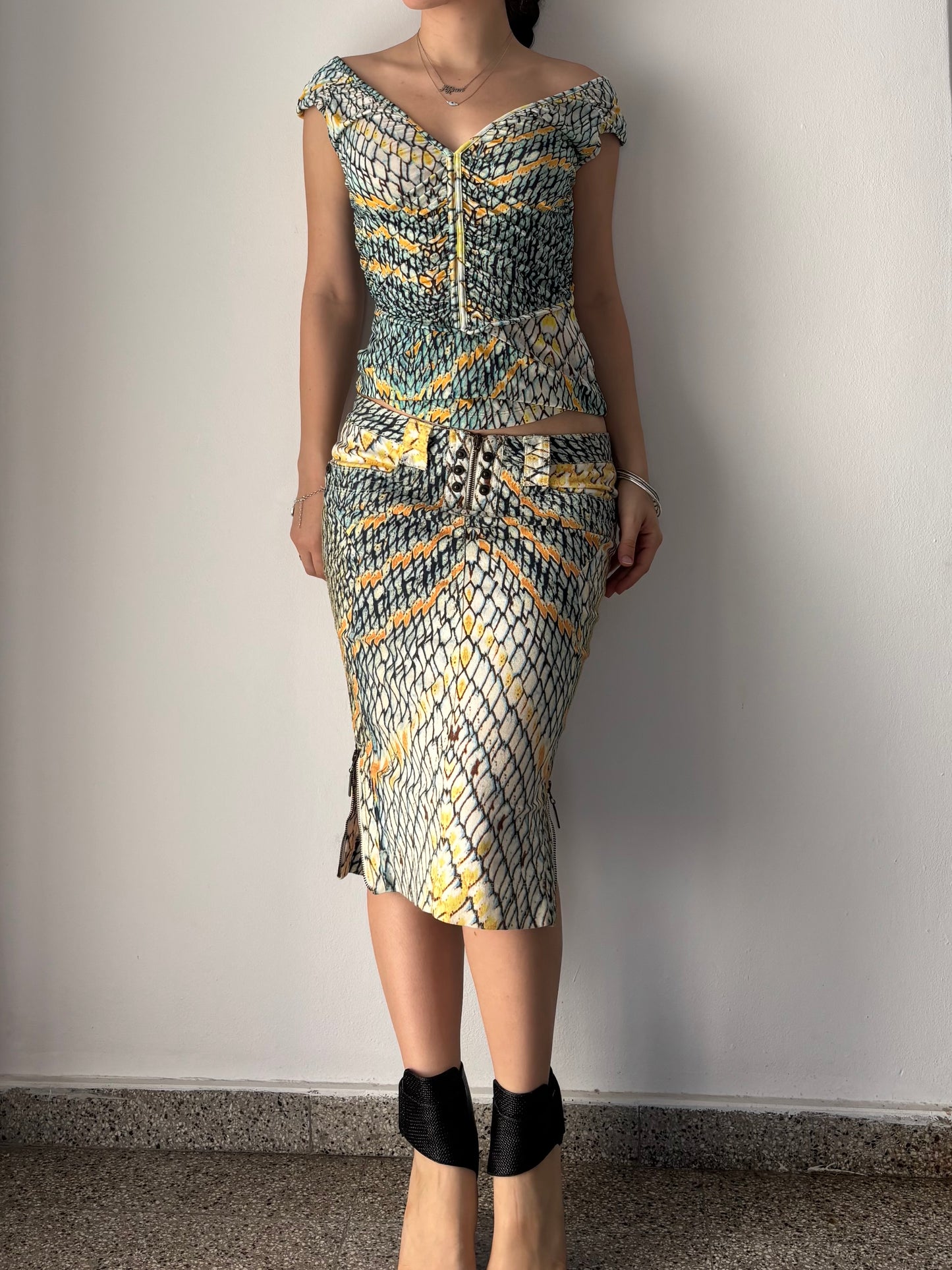 Just Cavalli snake print set