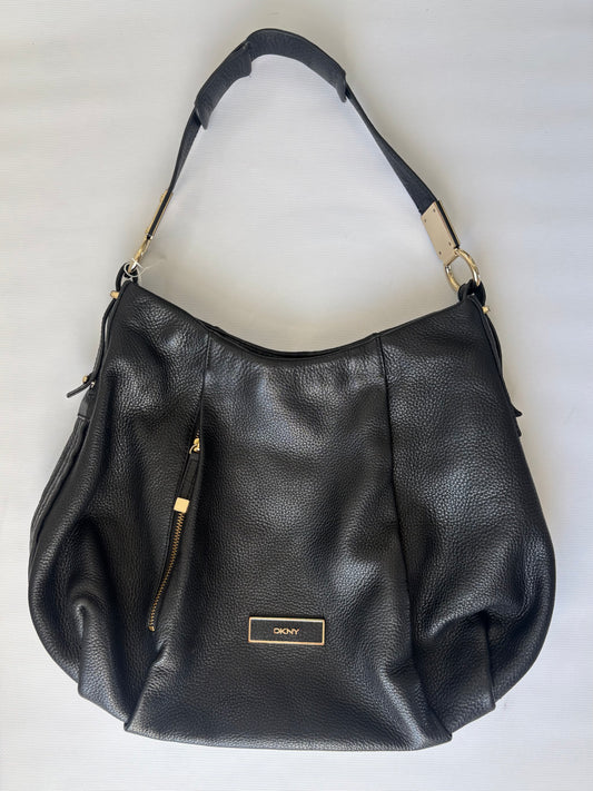 DKNY black leather bag