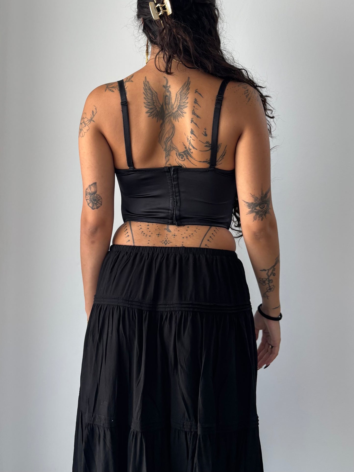 Black corset style top