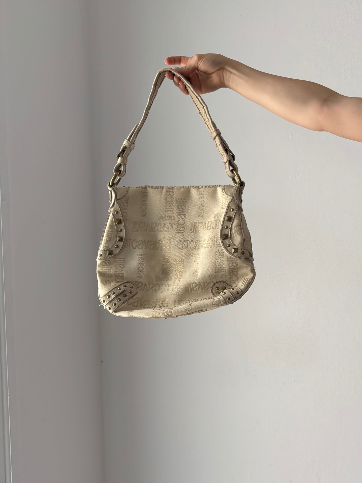 Just Cavalli cream & gold bag