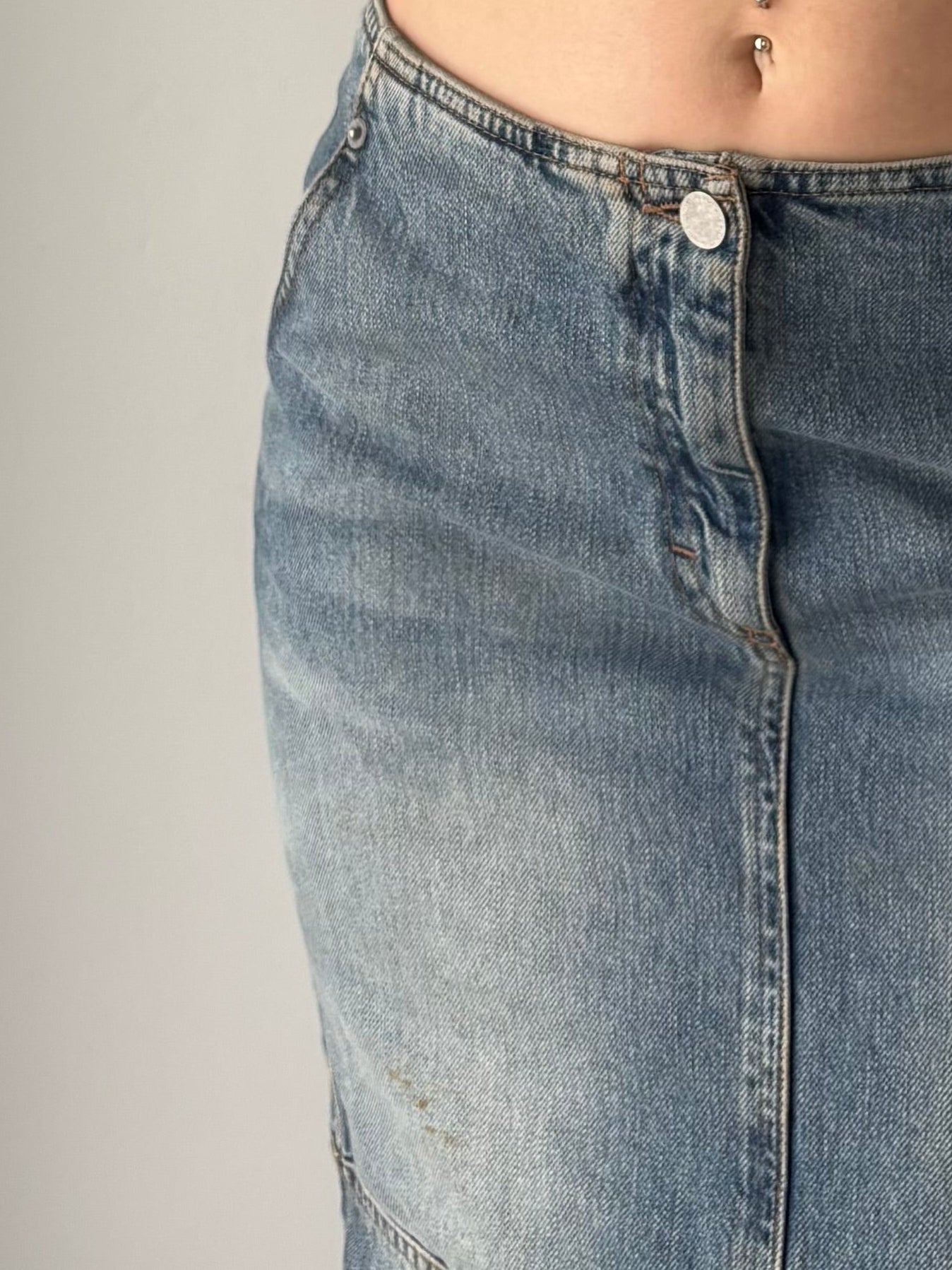 Benetton maxi denim skirt