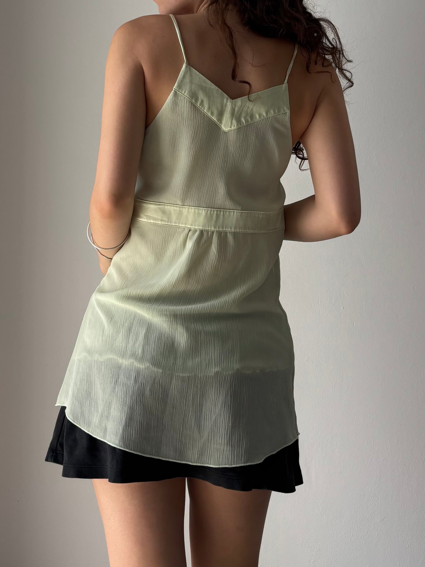 Light green cami top with bow