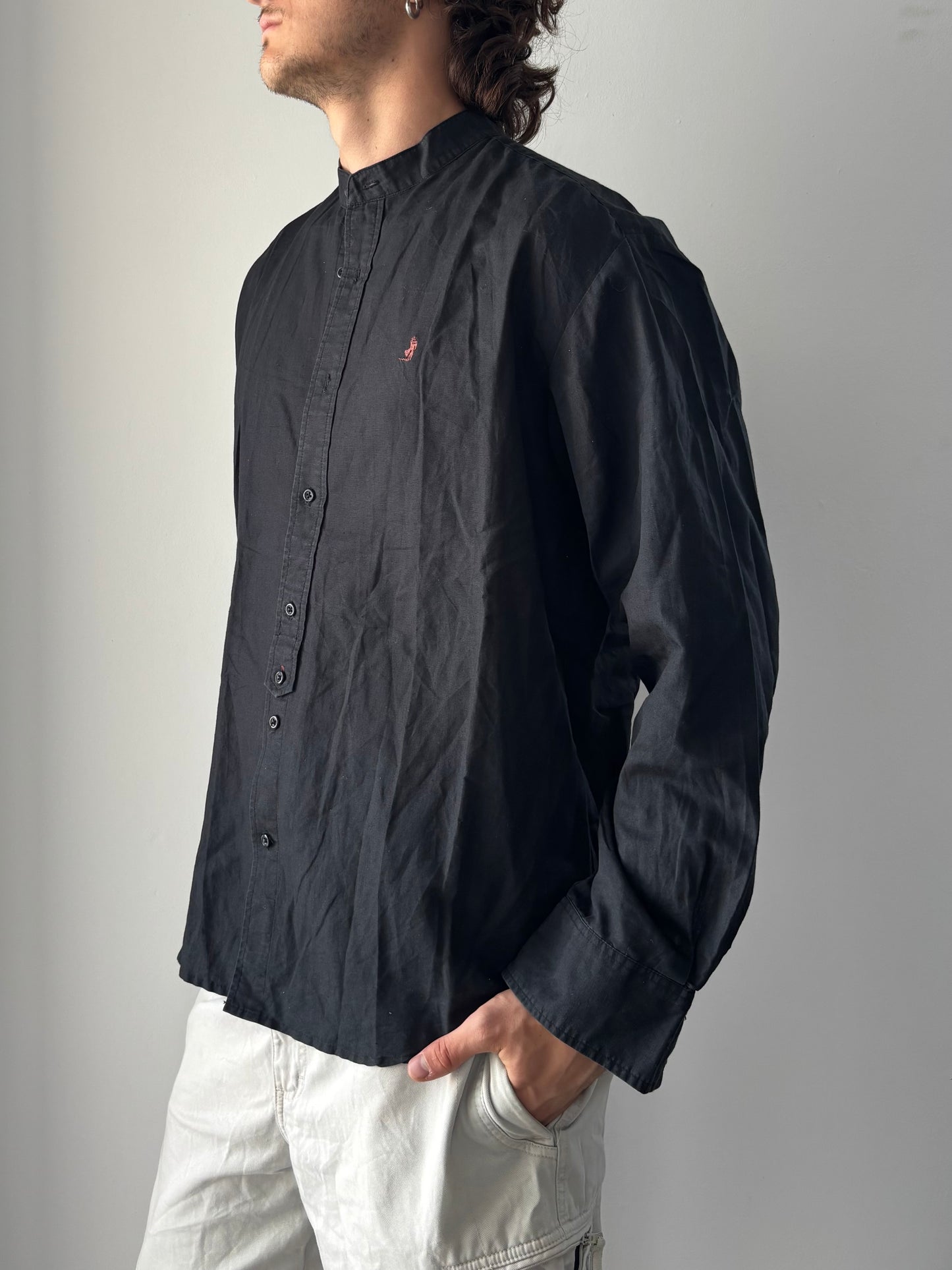 Black Marlboro Classics high neck shirt