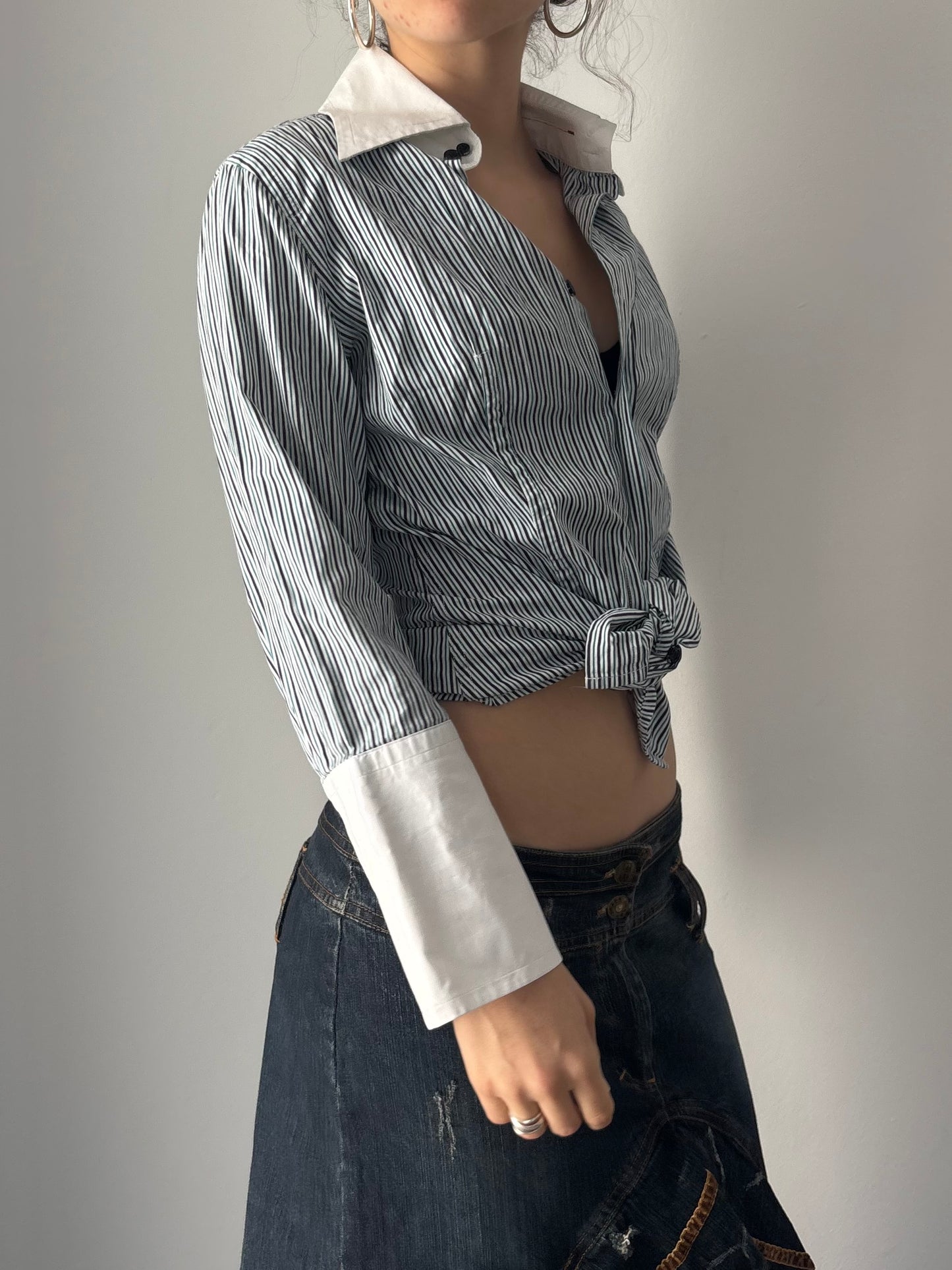Striped button up shirt