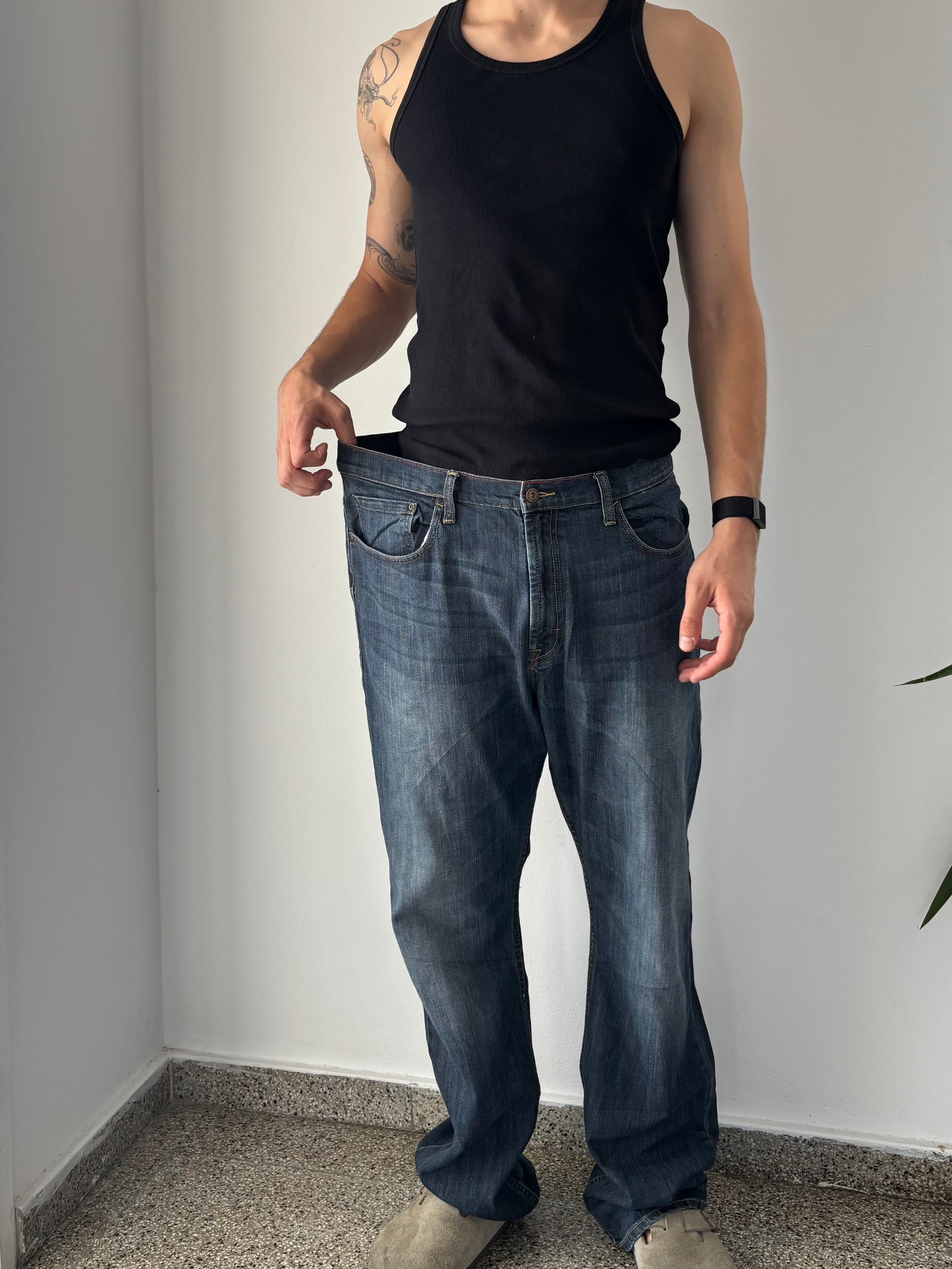 Dark wash Wrangler jeans