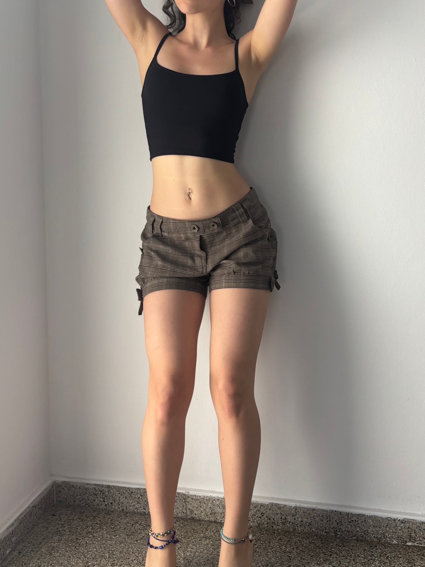 Plaid mini shorts