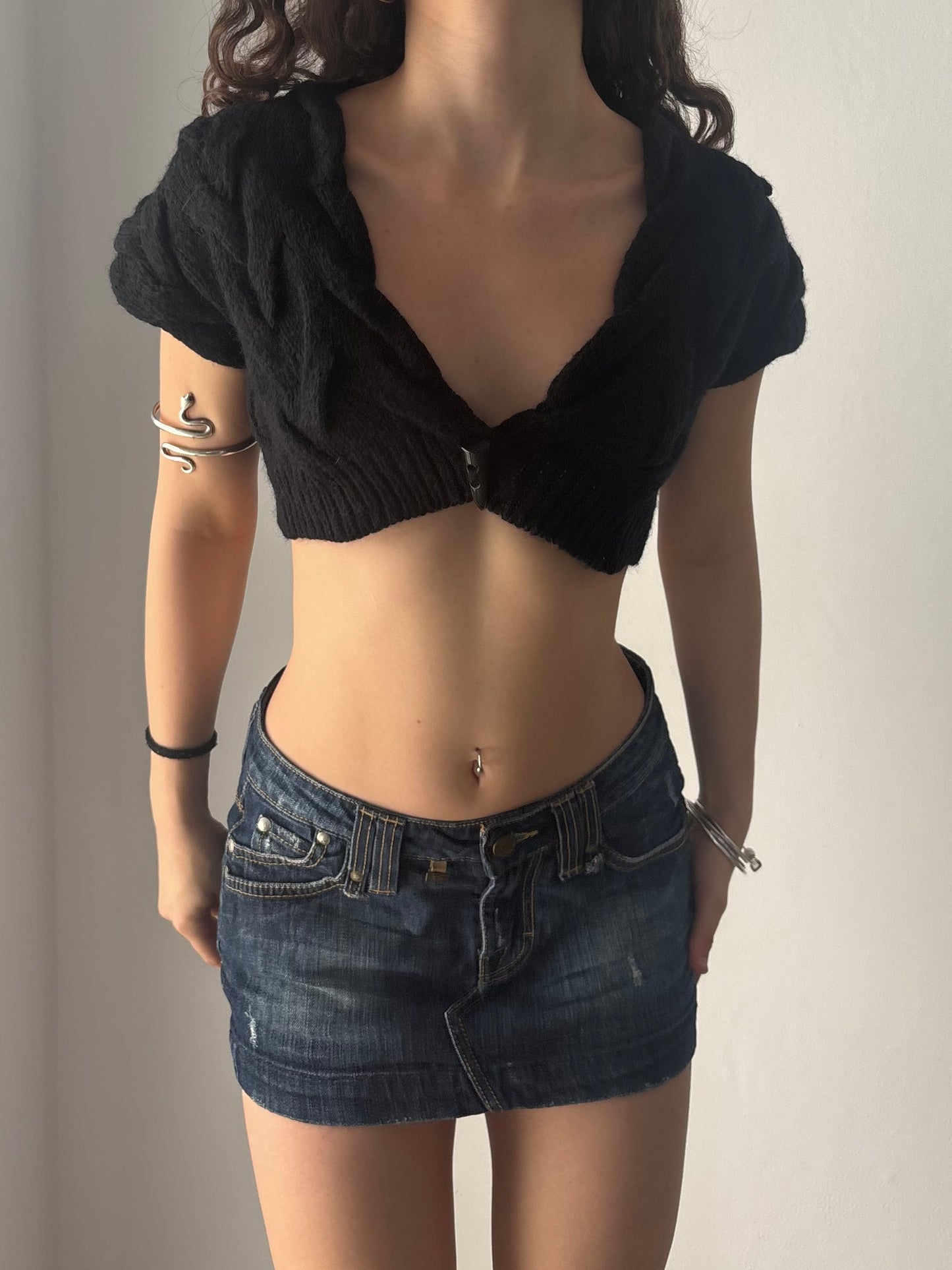 Black knit shrug