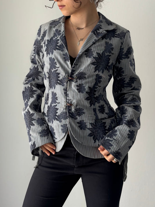 Blue floral blazer