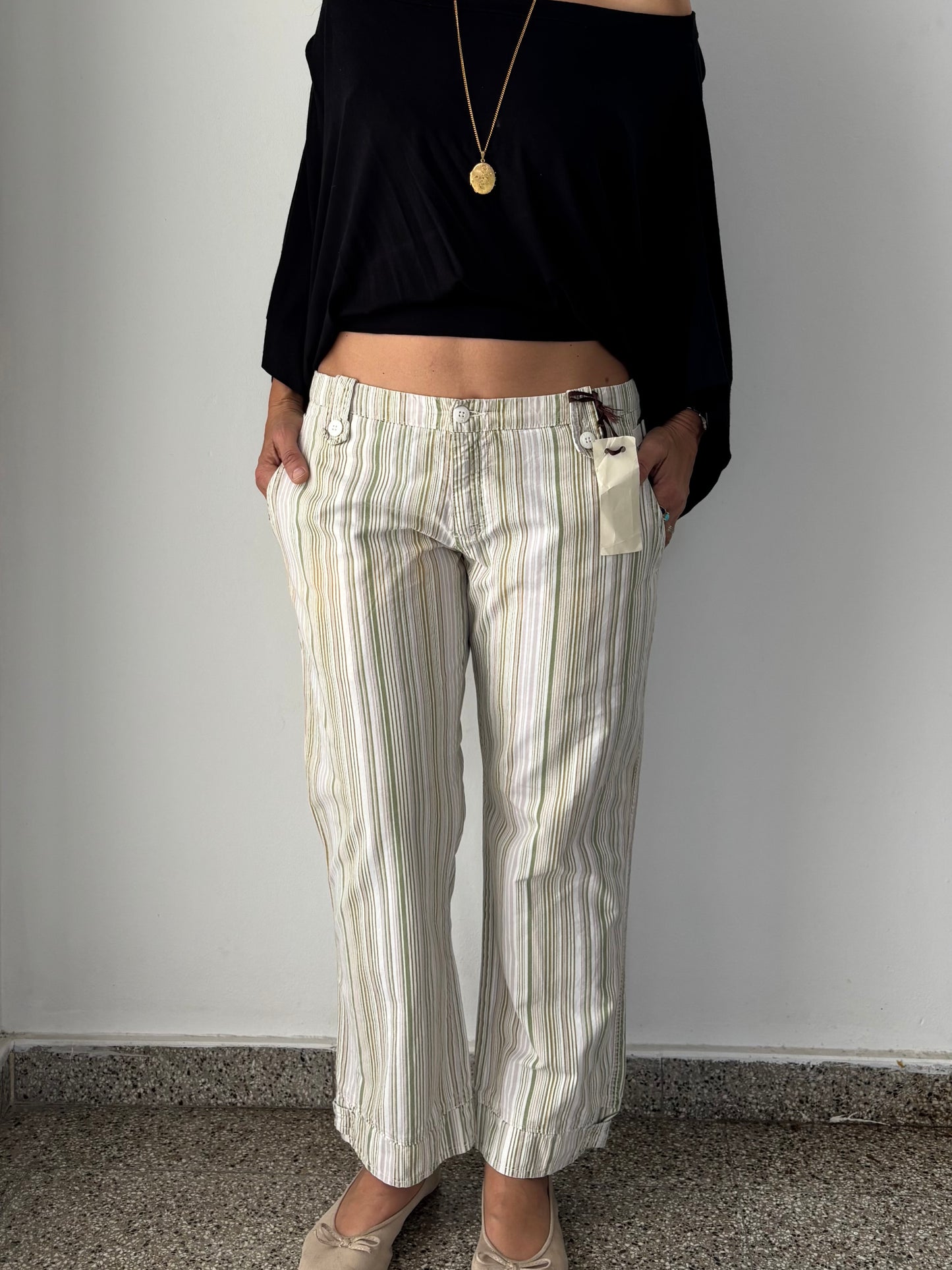 Dead Stock white striped pants