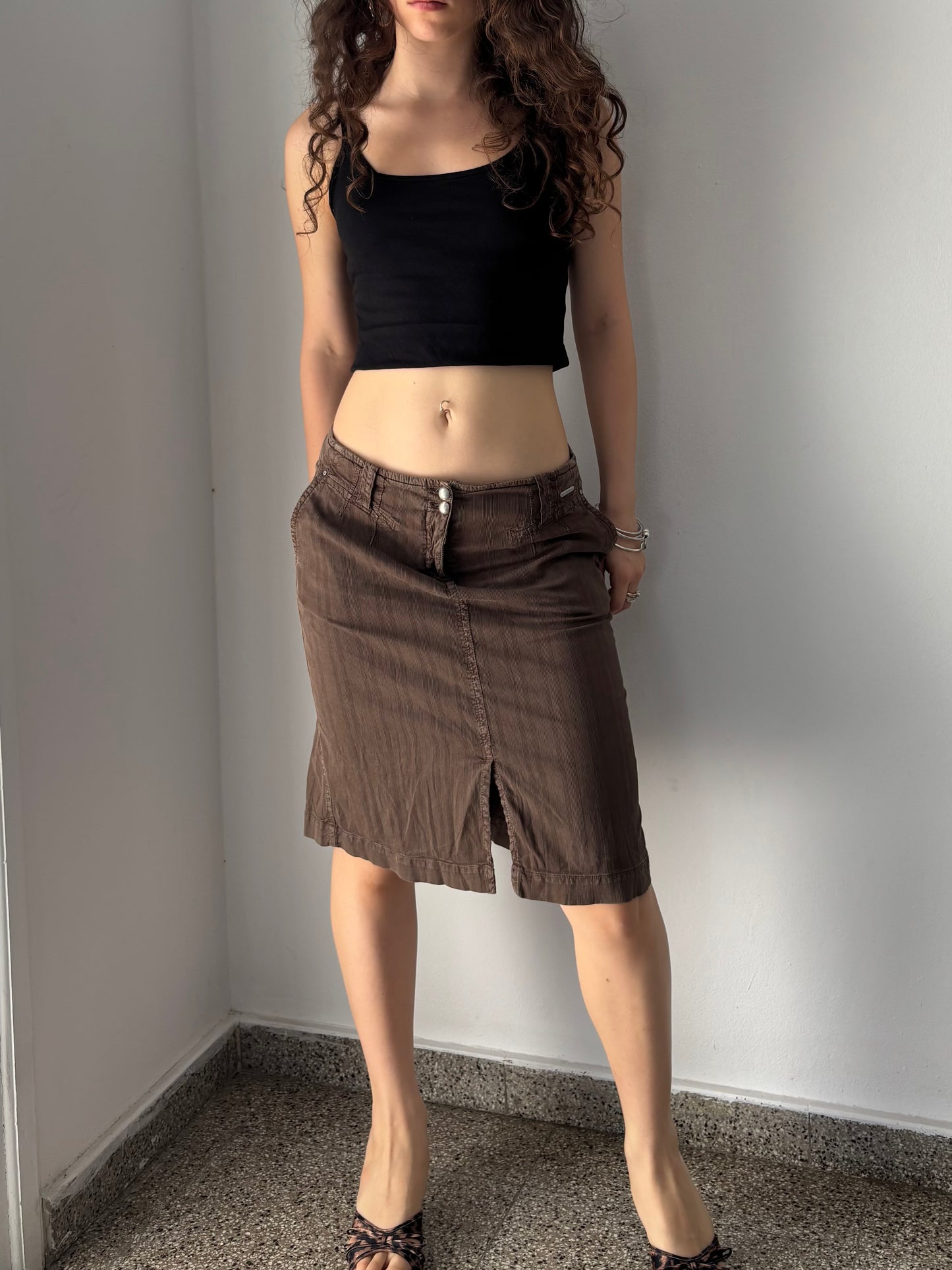 Tru Trussardi brown pencil skirt