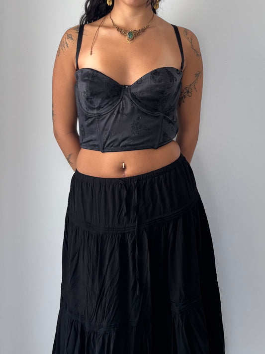 Black corset style top