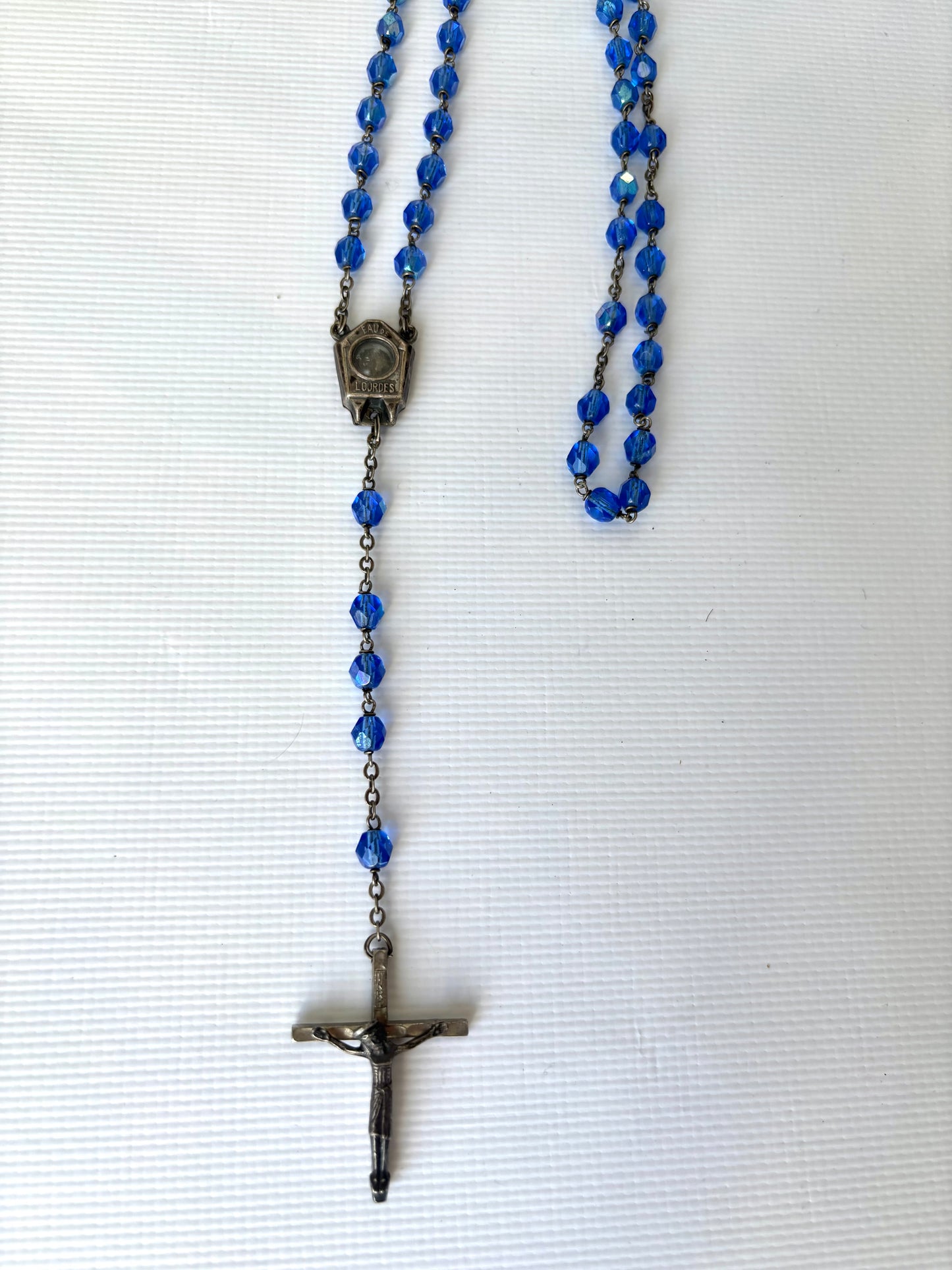 Italian Rosary with blue beads