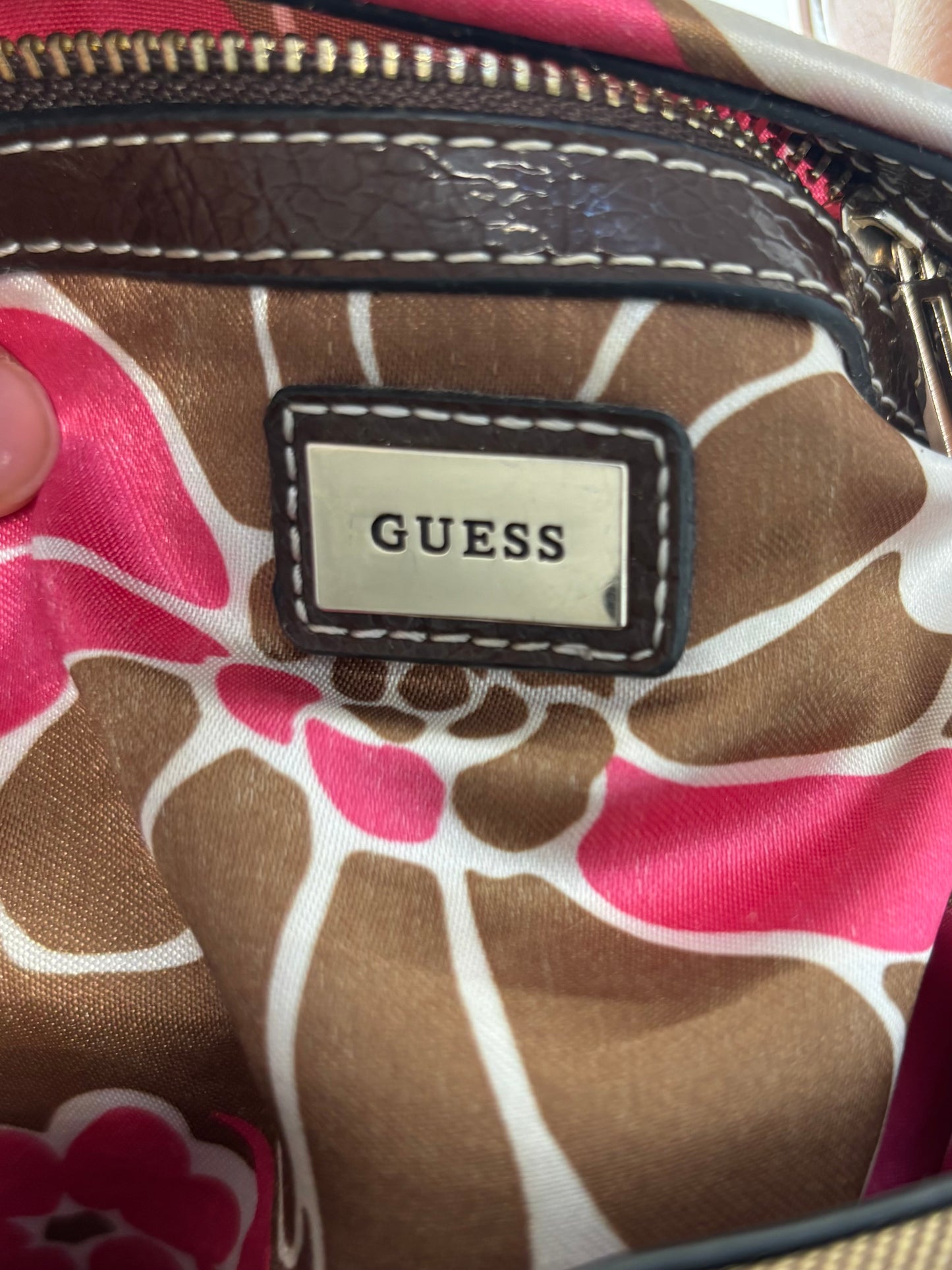 Vintage Guess monogram canvas bag
