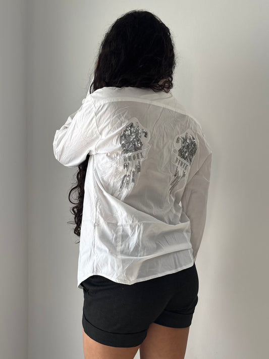White angel wing shirt