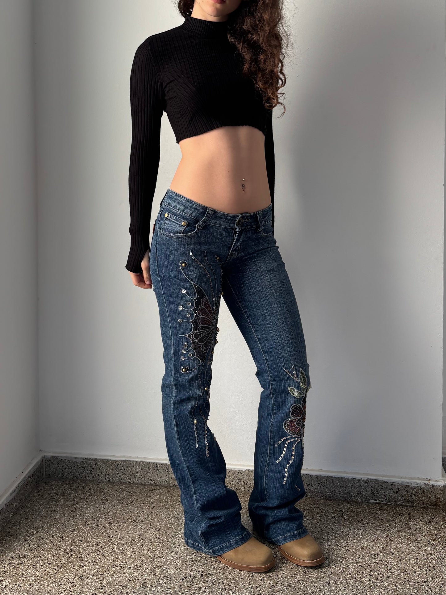 Low rise Butterfly jeans