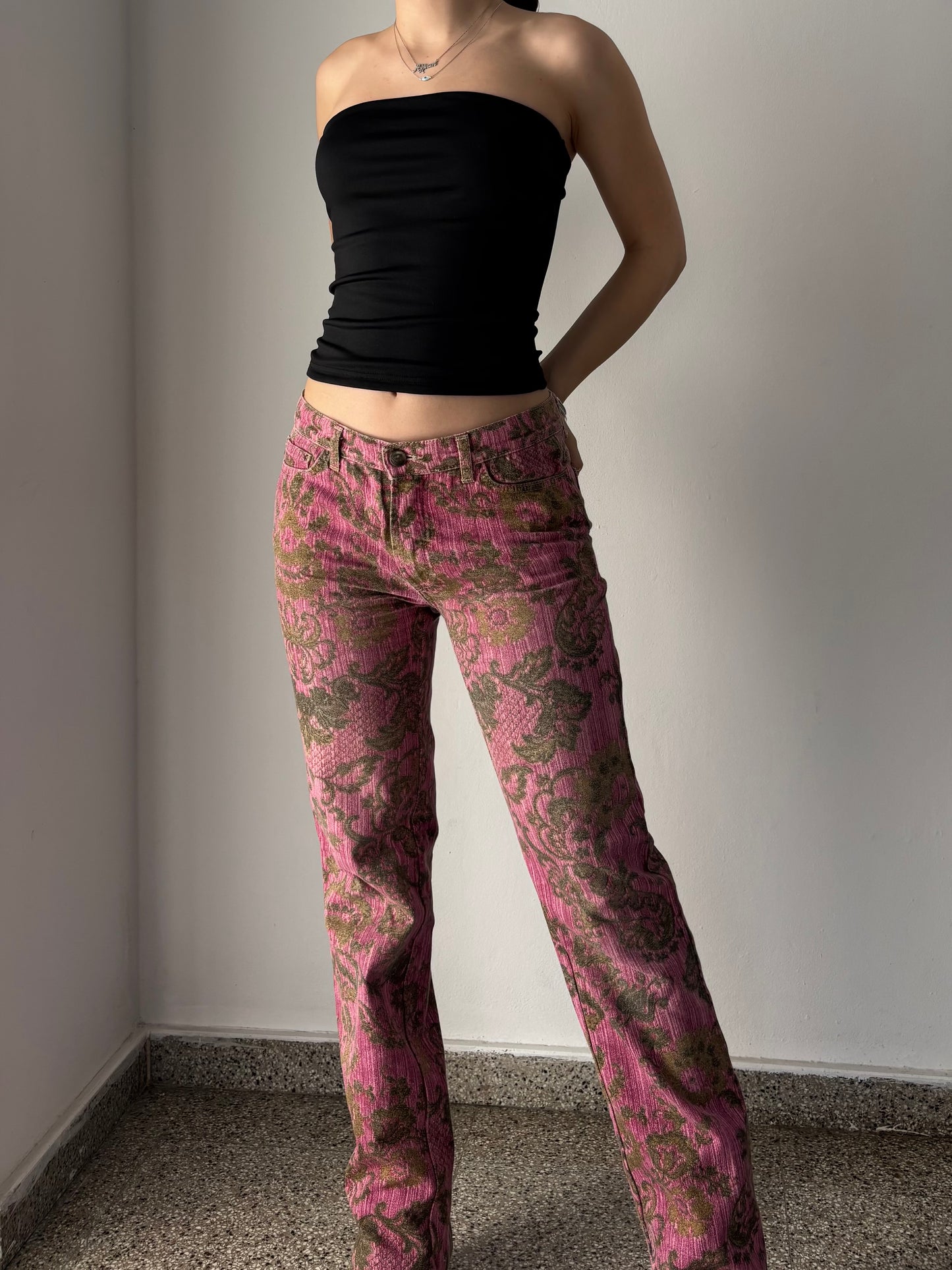 Just Cavalli 2005 floral print jeans