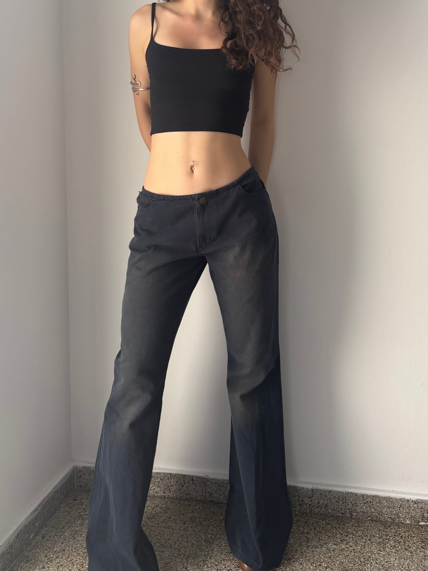 Blue bell bottom pants