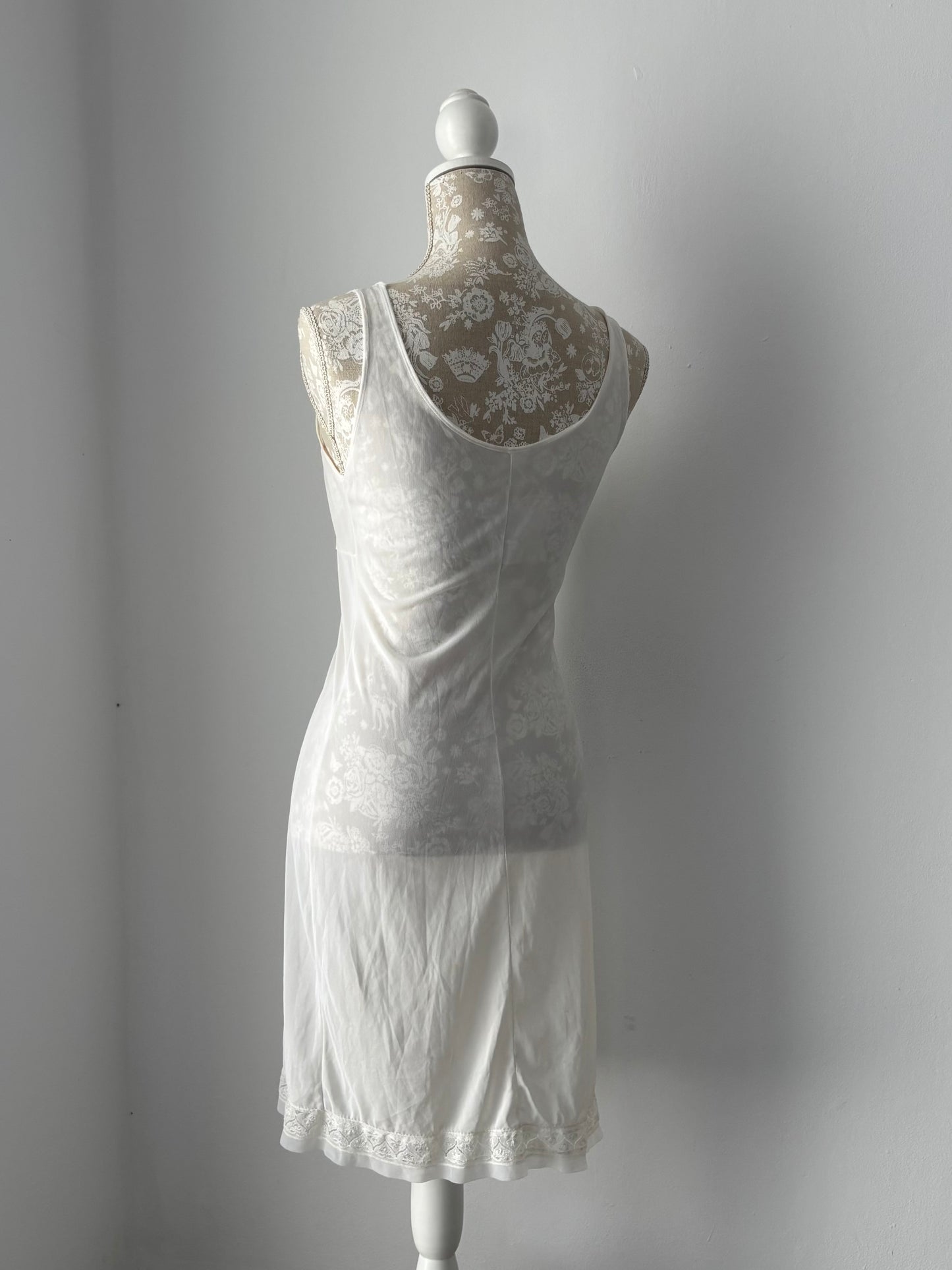 White vintage slip dress