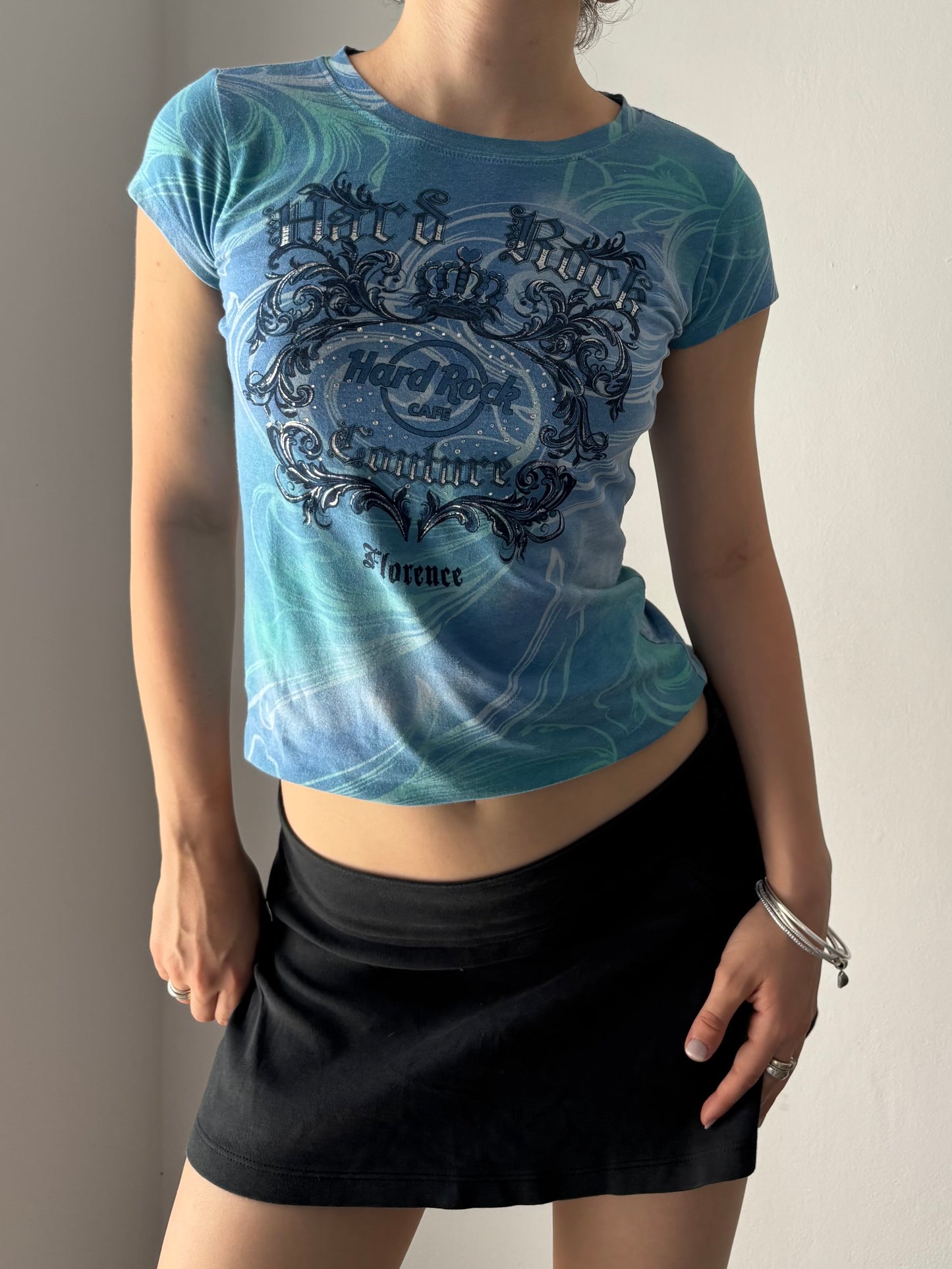 Hard Rock blue baby tee