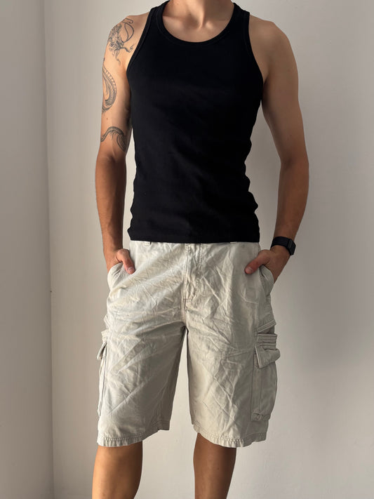 Grey cargo shorts
