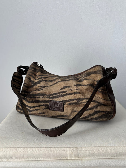 B. Cavalli brown animal print bag